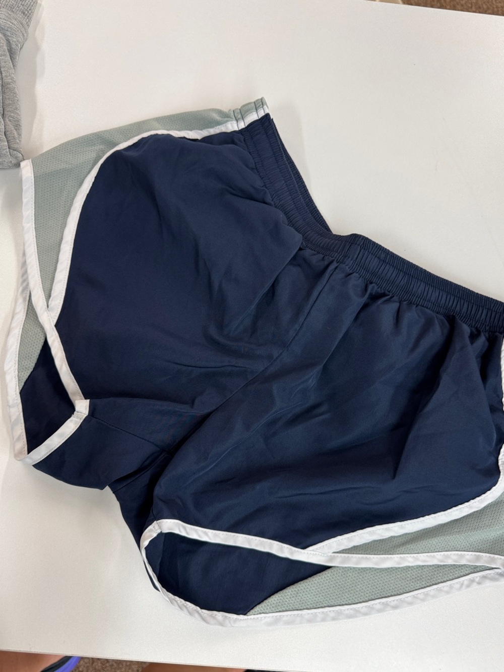 Soffe Navy Athletic Shorts with White Trim